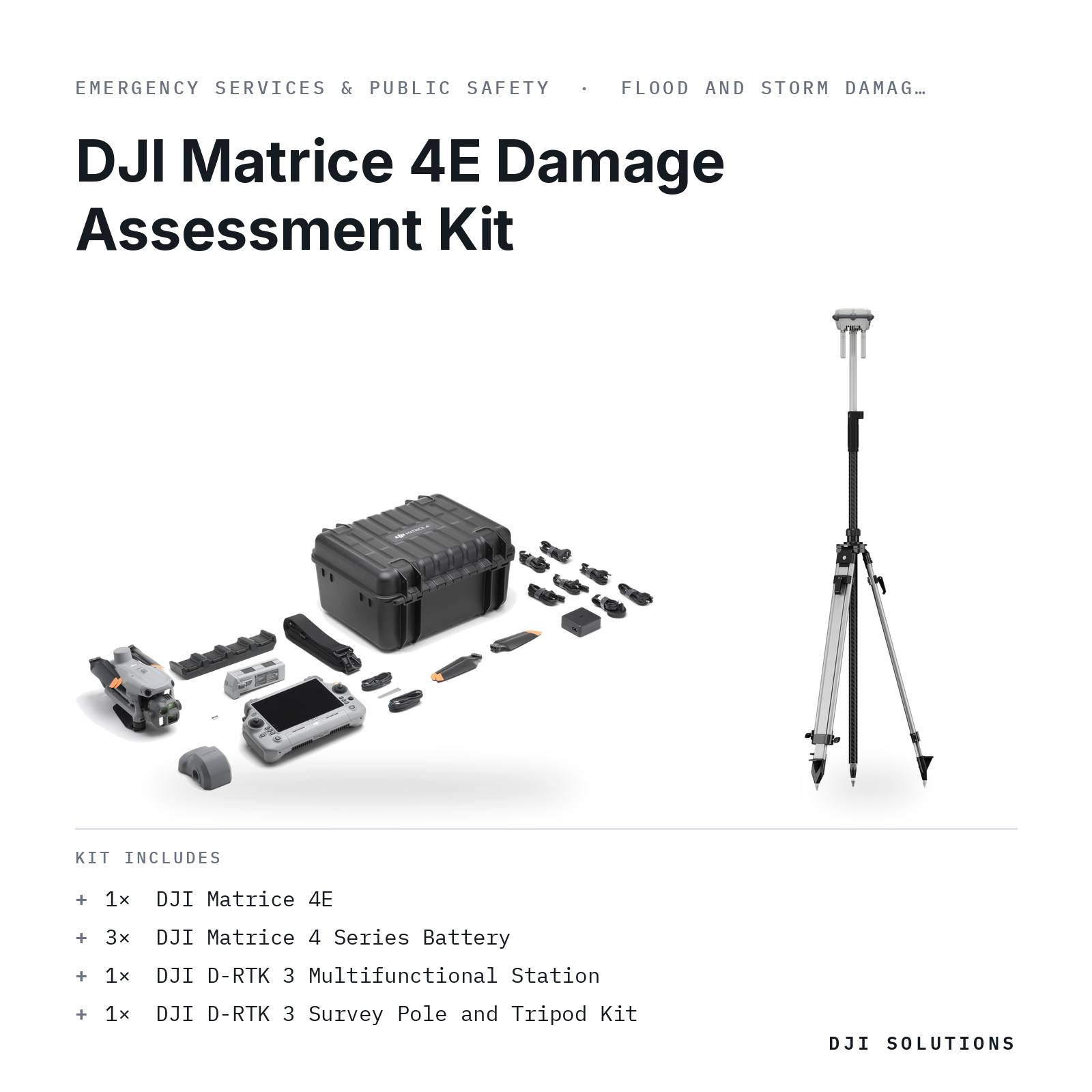 DJI Matrice 4E Damage Assessment Kit — kit contents graphic